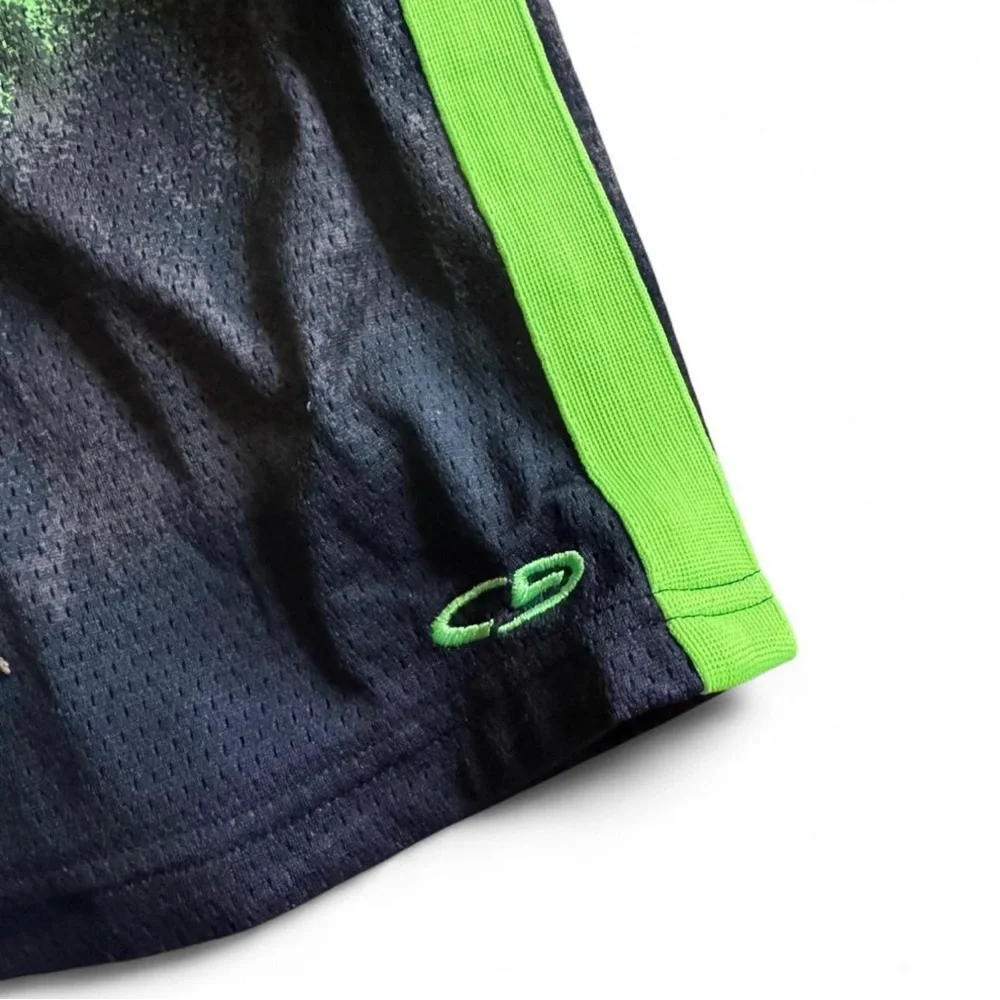 C9 Champion Boys Gray & Neon Green Athletic Shorts - M (8/10)